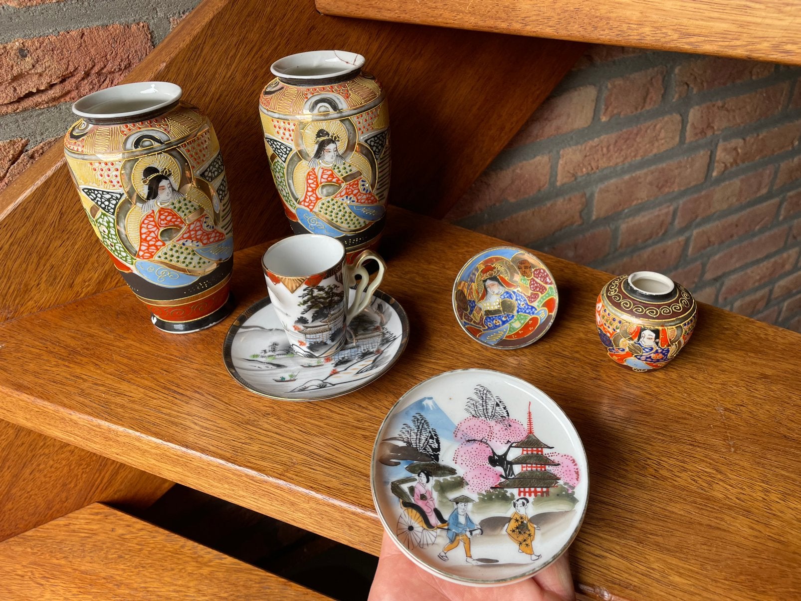 Vintage Japans porselein satsuma, Ophalen of Verzenden