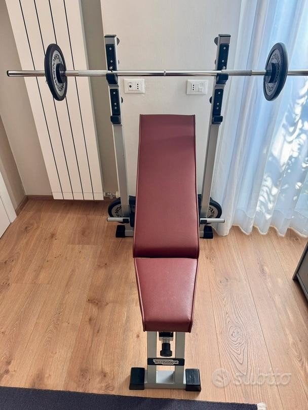 TechnoGym Pratica Halterbank, Ophalen, Zo goed als nieuw, Fitnessbank