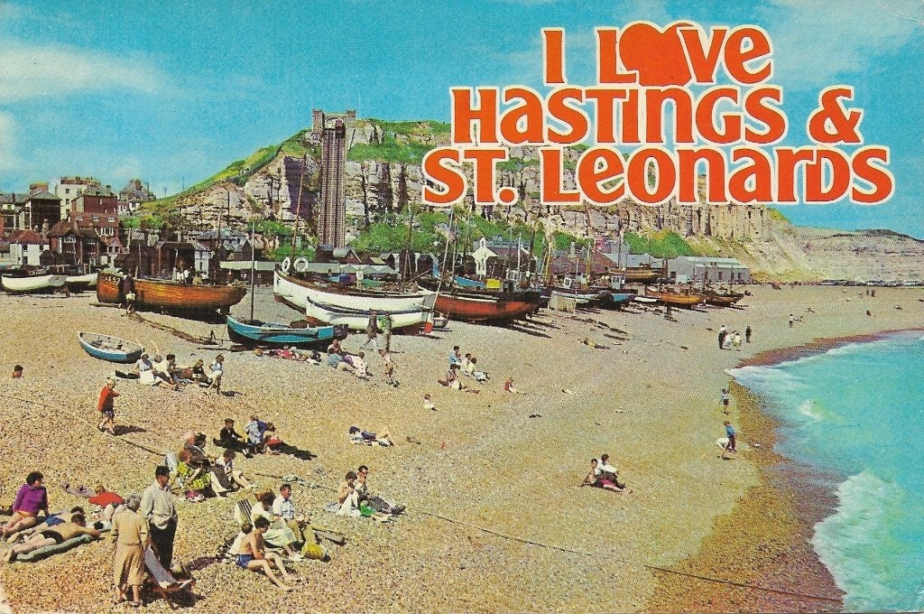 Ansichtkaart  Hastings & St Leonards (Eng)	East Hill, Verzamelen, Verzenden, 1980 tot heden, Gelopen, Engeland