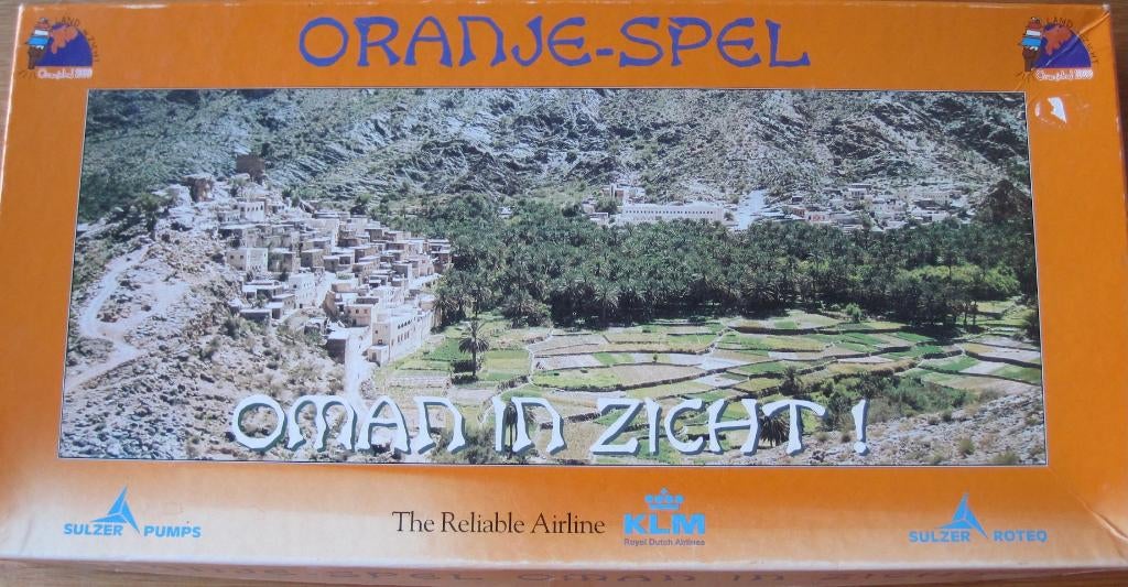 bordspel Oranje-spel Oman in zicht - 1999, Een of twee spelers, Ophalen of Verzenden, Zo goed als nieuw, KLM