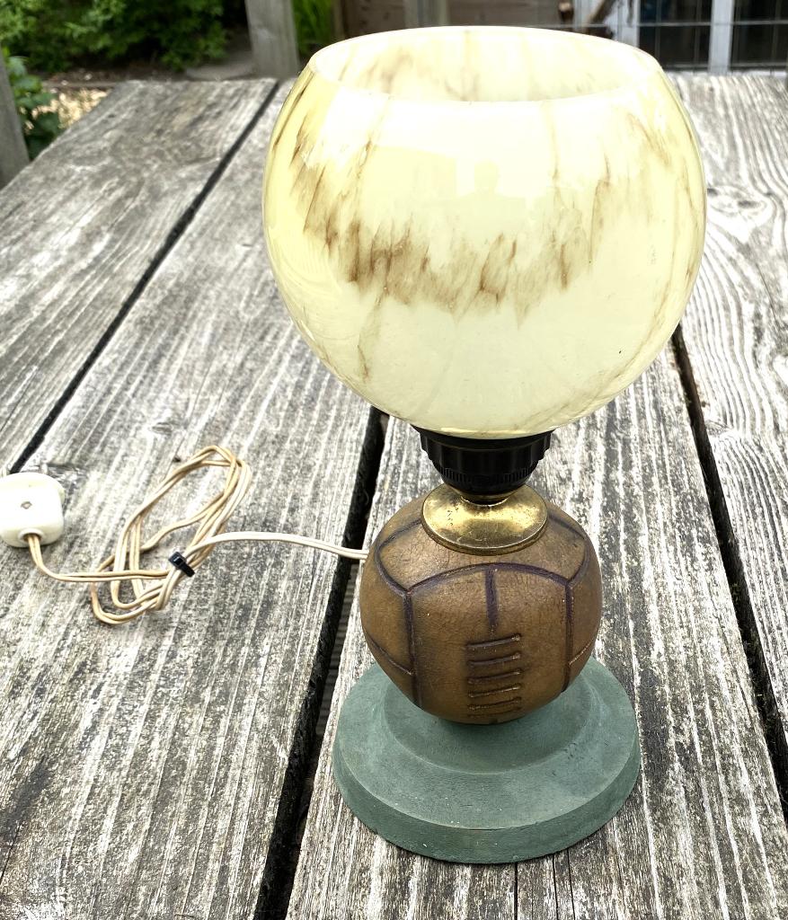 Leuke Voetballamp - vintage retro brocante landelijk sport, Huis en Inrichting, Ophalen of Verzenden, Zo goed als nieuw, Vintage retro