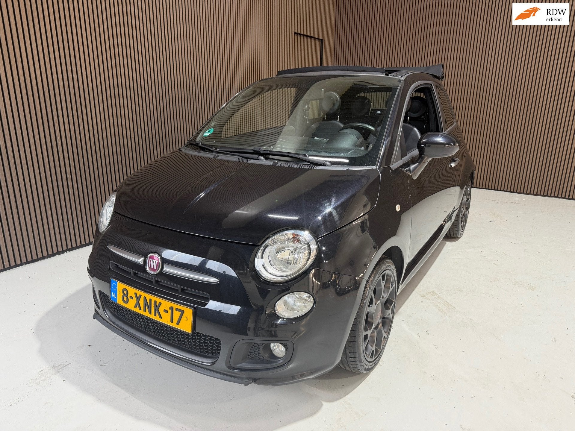 Fiat 500 C 0.9 TwinAir Lounge/Sport, 86 pk, Gebruikt, Cabriolet, Zwart