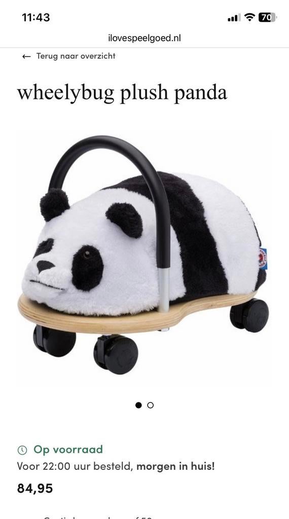 Wheelybug Panda Loopwagen, Ophalen, Zo goed als nieuw, Overige typen, Met wieltjes