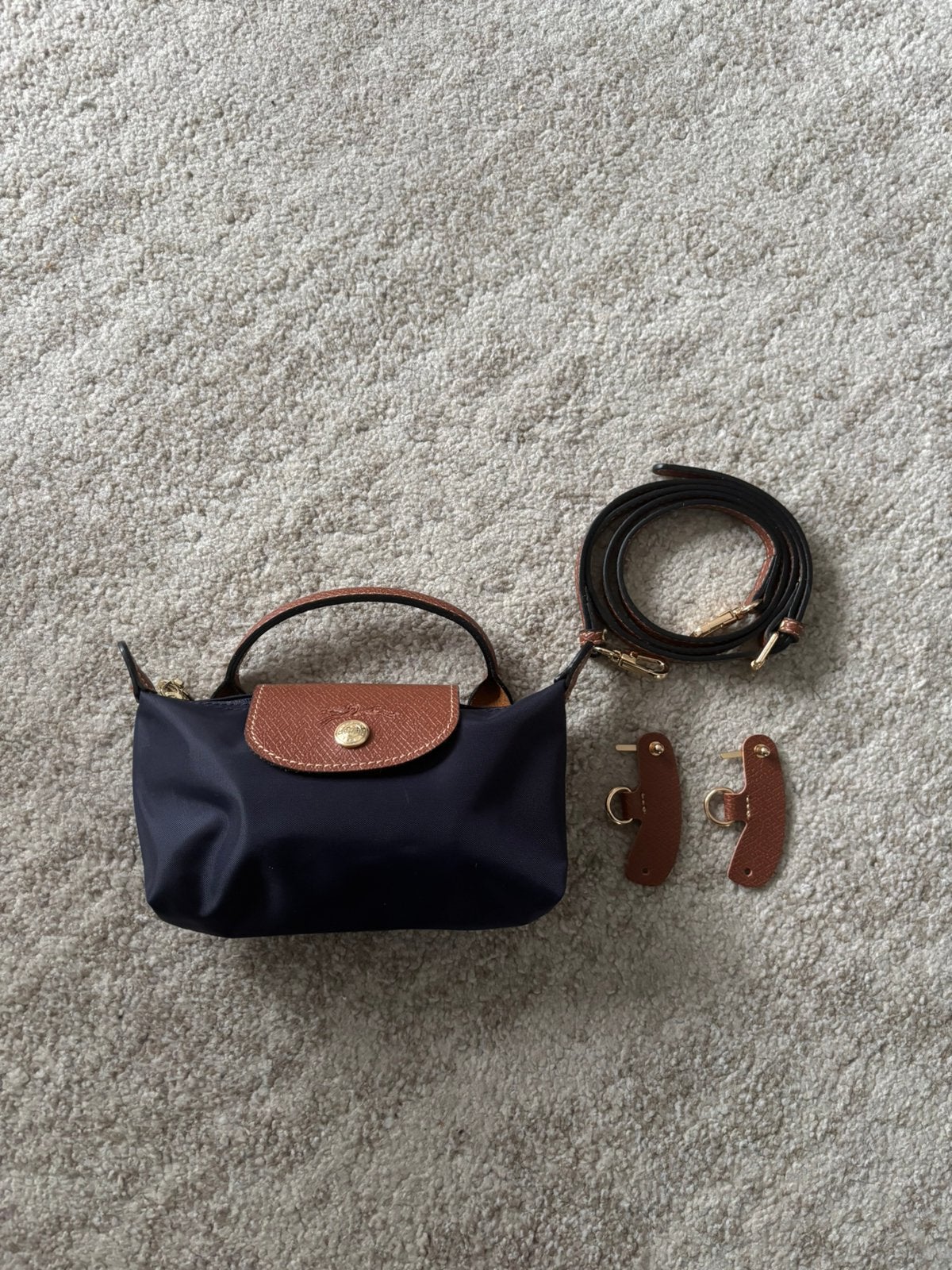 longchamp tas maat XS navy blue, Ophalen of Verzenden, Zo goed als nieuw, Blauw, Handtas