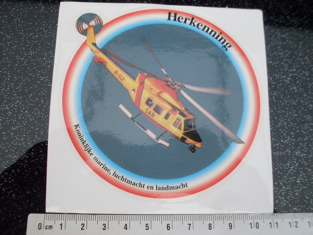 sticker herkenning helikopter marine luchtmacht landmacht, Verzenden, Zo goed als nieuw, Bedrijf of Vereniging