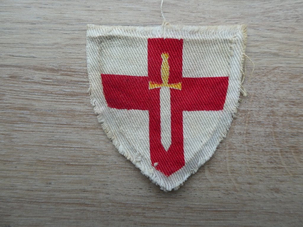1t Army arm patch, Ophalen of Verzenden, Landmacht, Engeland, Embleem of Badge