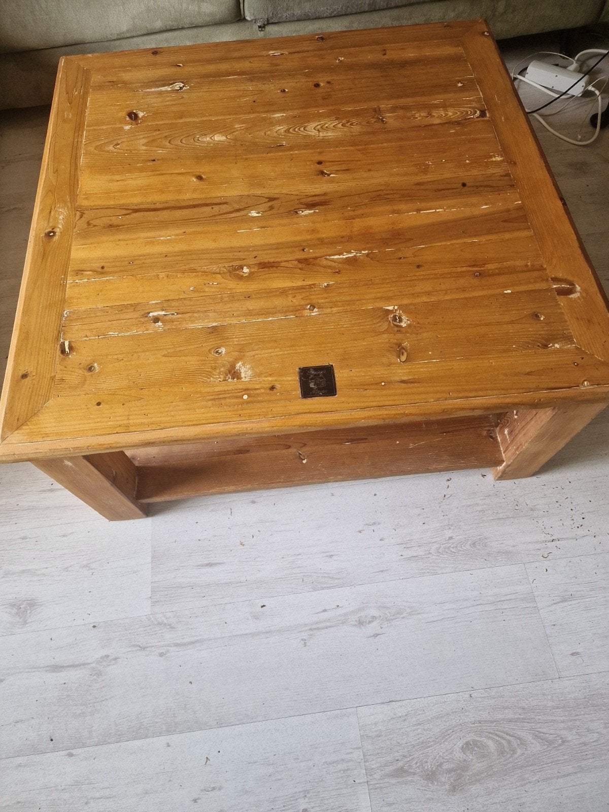 teak houten Salontafel, Ophalen, Vierkant, 50 tot 100 cm, 50 tot 100 cm