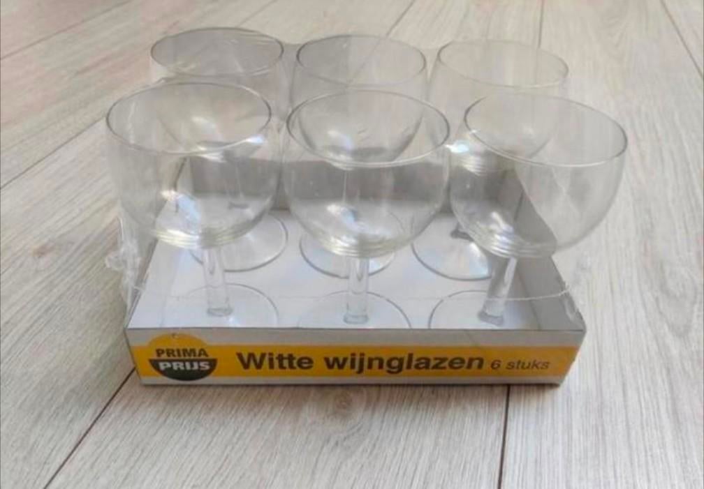 Witte wijnglazen - zes stuks, Ophalen of Verzenden, Nieuw