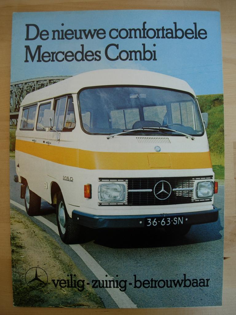 Mercedes 206D 207 306D 307 Combi Brochure 1973 – 207 307 D, Zo goed als nieuw, Mercedes-Benz, Mercedes, Ophalen of Verzenden