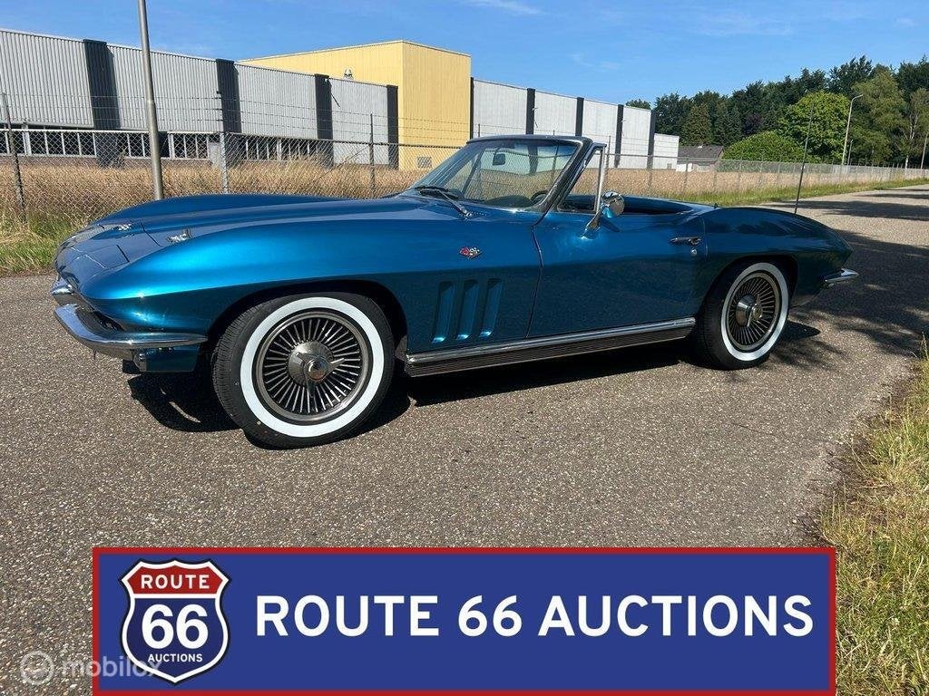 Chevrolet Corvette C2 Sting Ray | 1966 | Route 66 Auctions, Auto's, Overige carrosserieën, Chevrolet, Zwart, Bedrijf