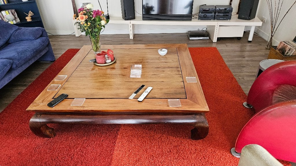 Chinese salontafel, Ophalen, Gebruikt, Vierkant, Minder dan 50 cm