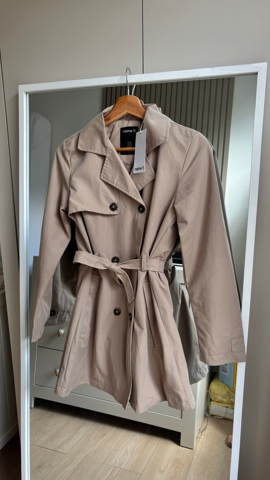Nieuwe Name It trenchcoat meisjes, maat 152, Ophalen of Verzenden, Nieuw, Meisje, Jas