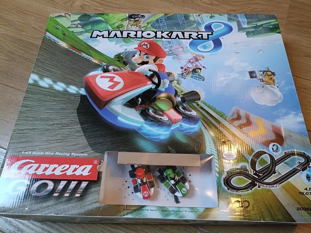 Carrera GO!!! Mario Kart 8 Racebaan met Mario en Luigi, Ophalen of Verzenden