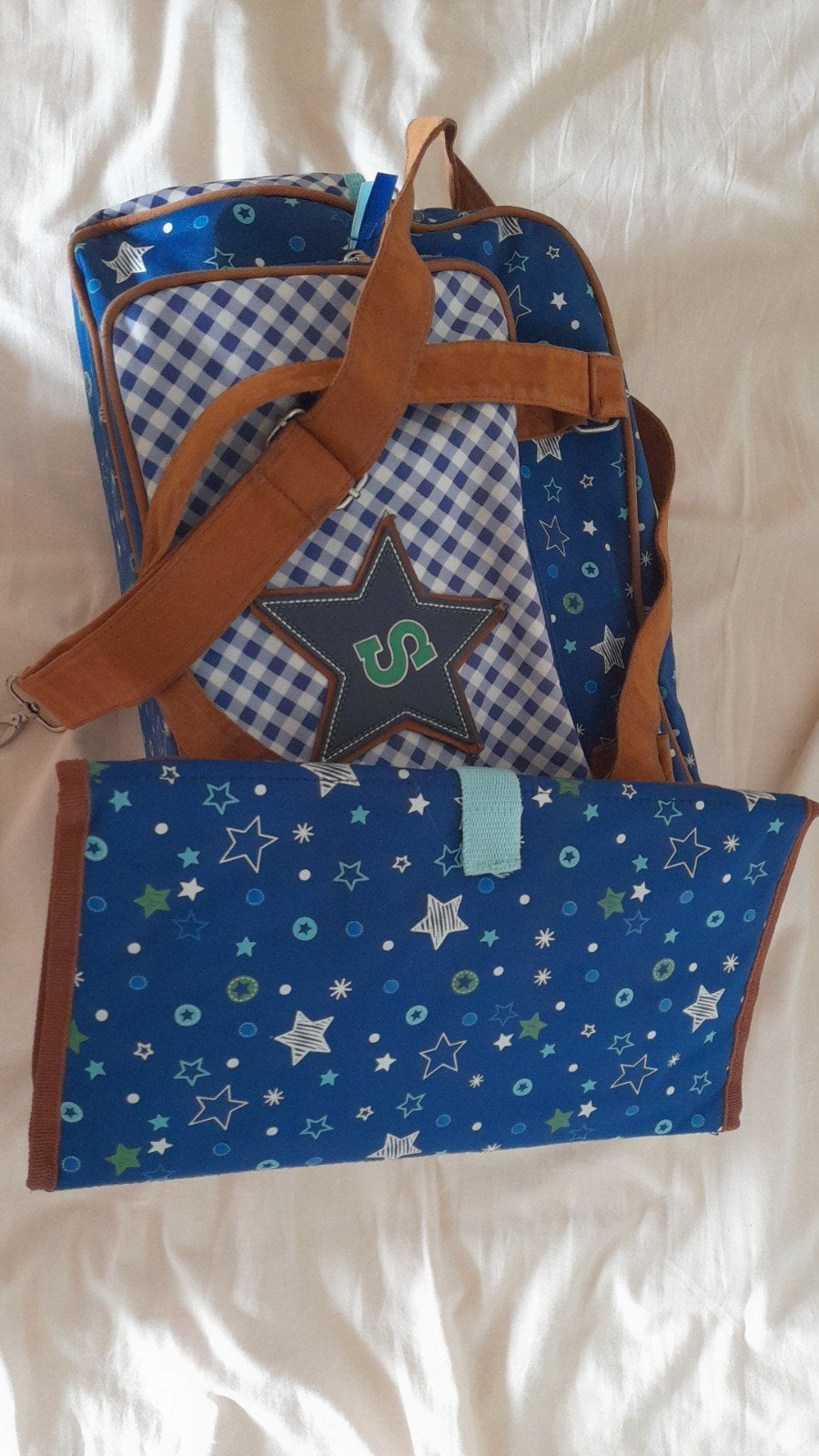 Stoer verzorgingstas met verschoonmatje, Ophalen of Verzenden, Blauw, Overige typen