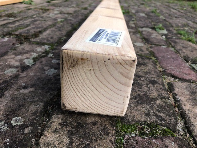 Houten palen SOGEM.  NIEUW! Vijf stuks 7x7cm., Ophalen of Verzenden, Zo goed als nieuw, Minder dan 180 cm, Palen