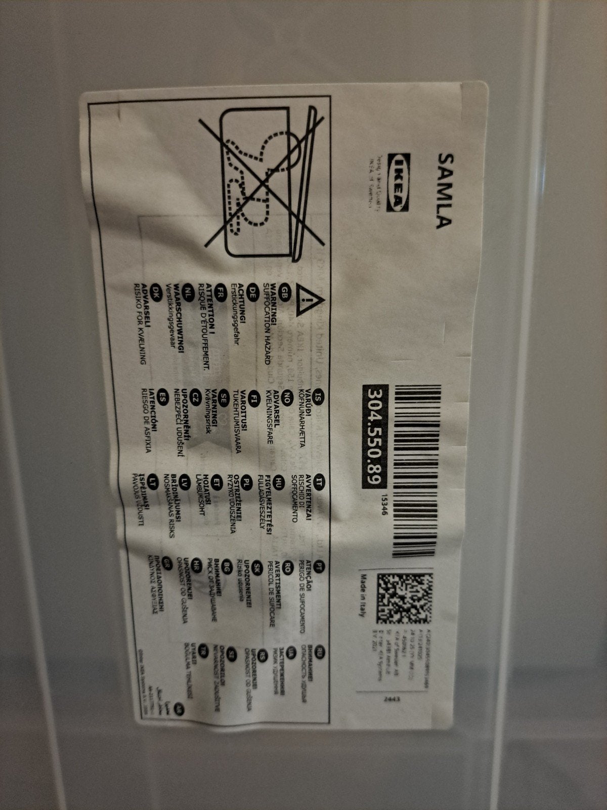 IKEA SAMLA opbergdoos - Transparant, 55x39x42 cm, Ophalen, Doos, 50 tot 75 cm, Nieuw