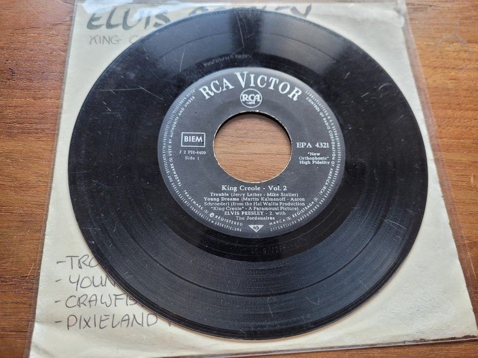 Elvis Presley - King Creole Vol. 2 EP (1958), Cd's en Dvd's, Gebruikt, Originele persing, 7 inch, Ophalen of Verzenden