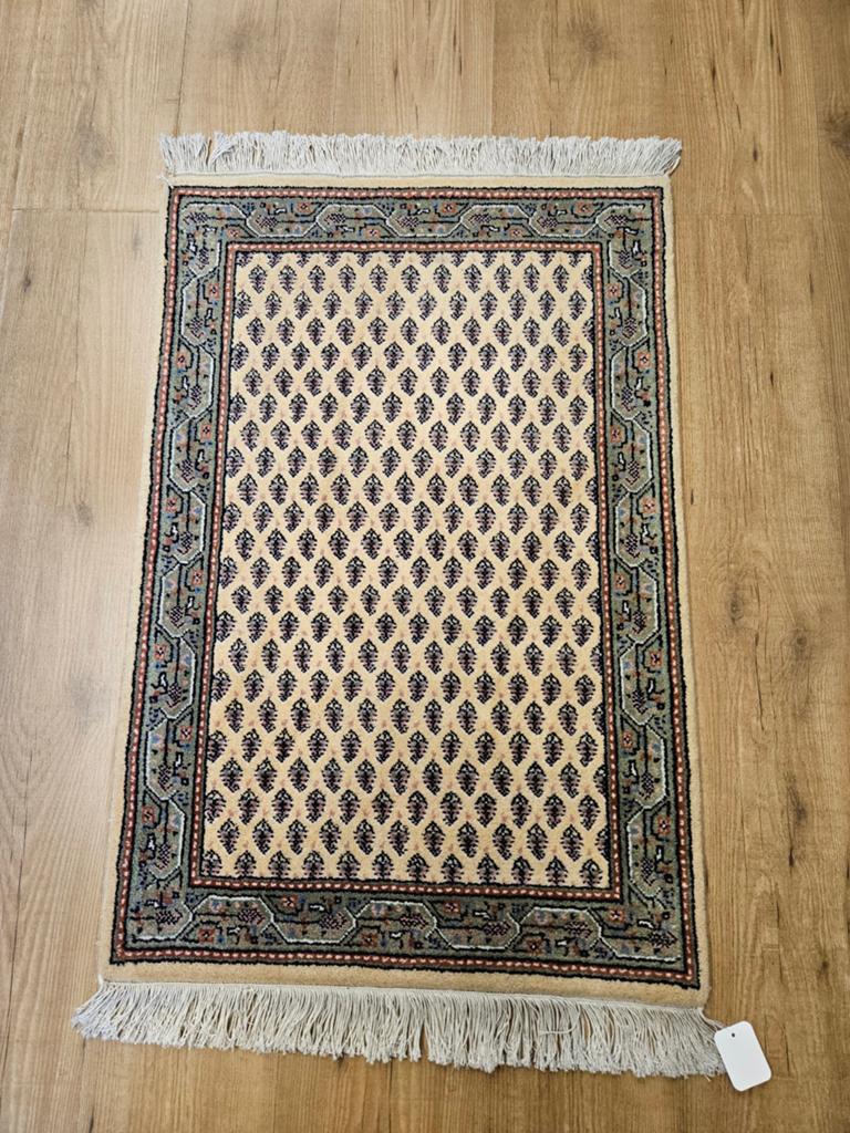 Handgeknoopt oosters tapijt mir 90x60, Info@SlatsAntiek.nl, 50 tot 100 cm, Perzisch, Vof Slats Antiek
