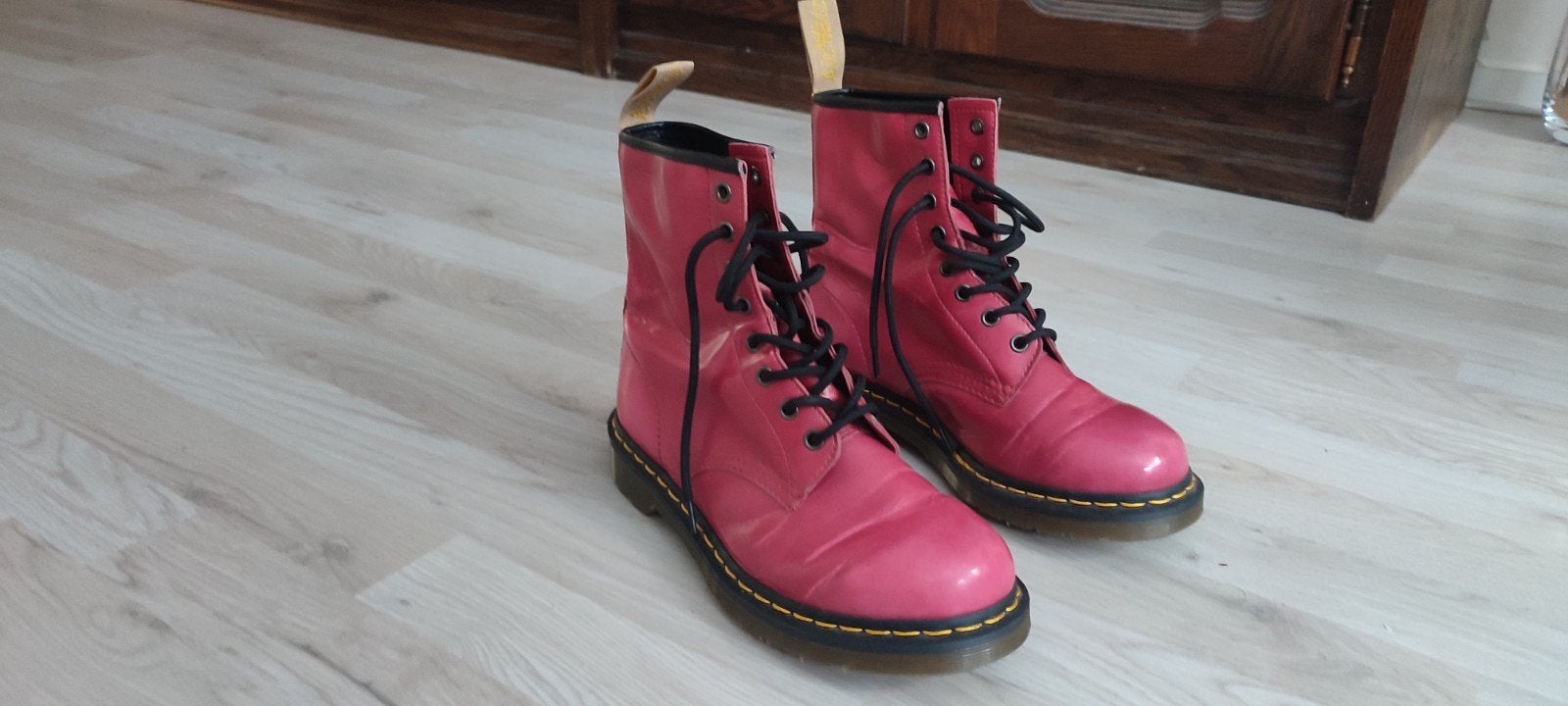 Doc Martens Air Wair Laarzen Maat 39 - Roze, Ophalen, Hoge laarzen, Zo goed als nieuw, Doc Martens