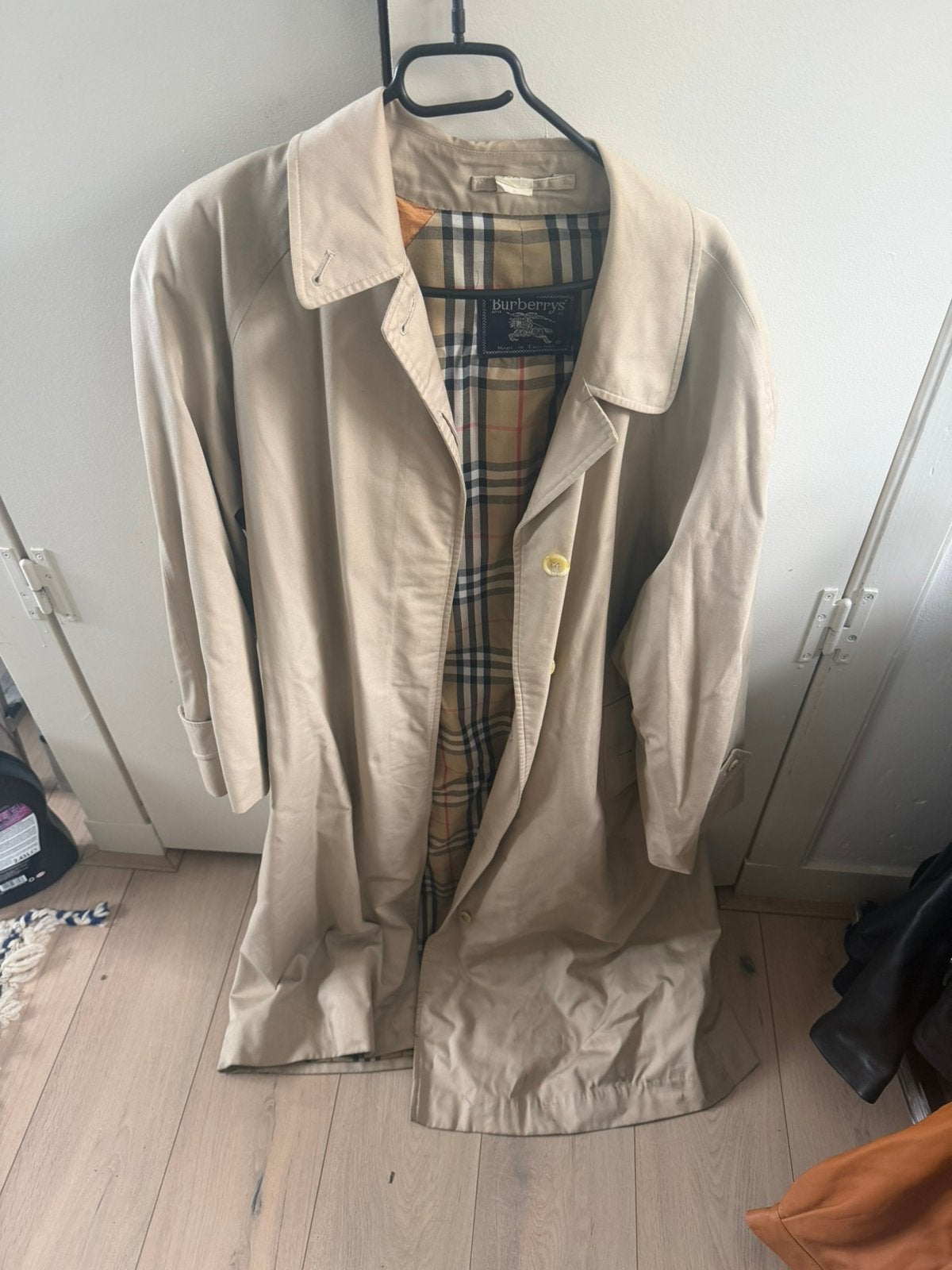 Burberry vintage coat maat M/L valt lekker oversized, Ophalen of Verzenden, Zo goed als nieuw, Maat 38/40 (M)