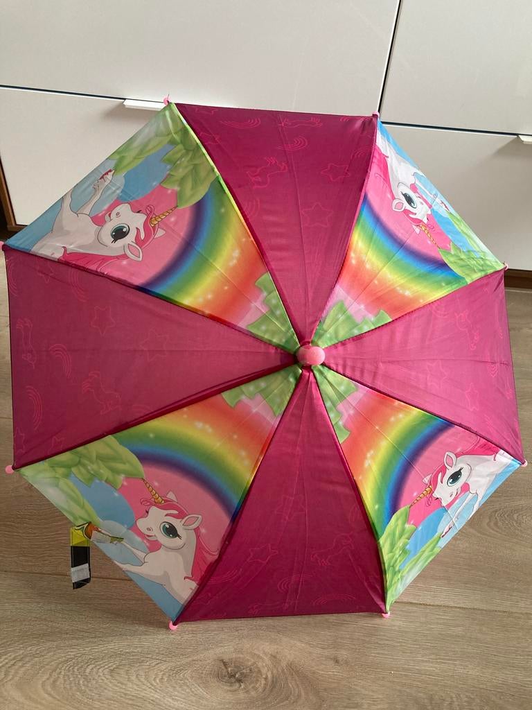Leuke Eenhoorn Paraplu voor Kinderen - Roze met Regenboog, Ophalen of Verzenden, Zo goed als nieuw, Roze