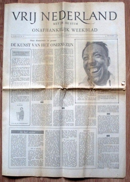 Simon Carmiggelt in Vrij Nederland - 31 december 1948., Verzenden, Gelezen