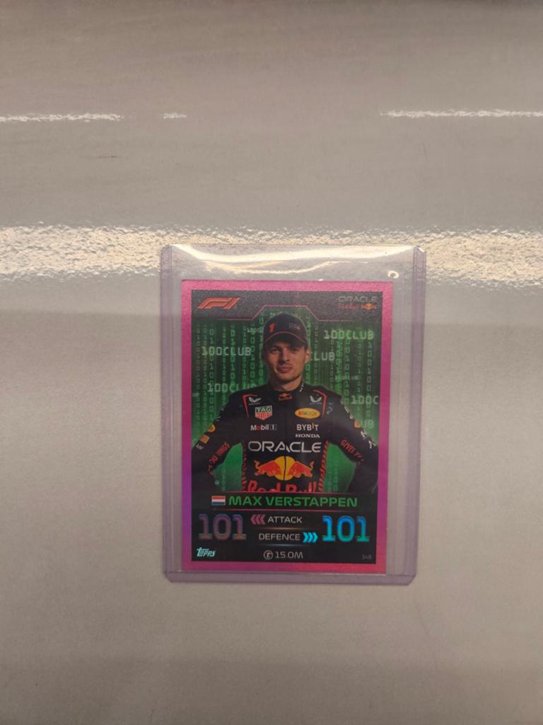 348 max verstappen pink 100 club topps turbo attax f1 2023, Ophalen of Verzenden, Nieuw, Plaatje