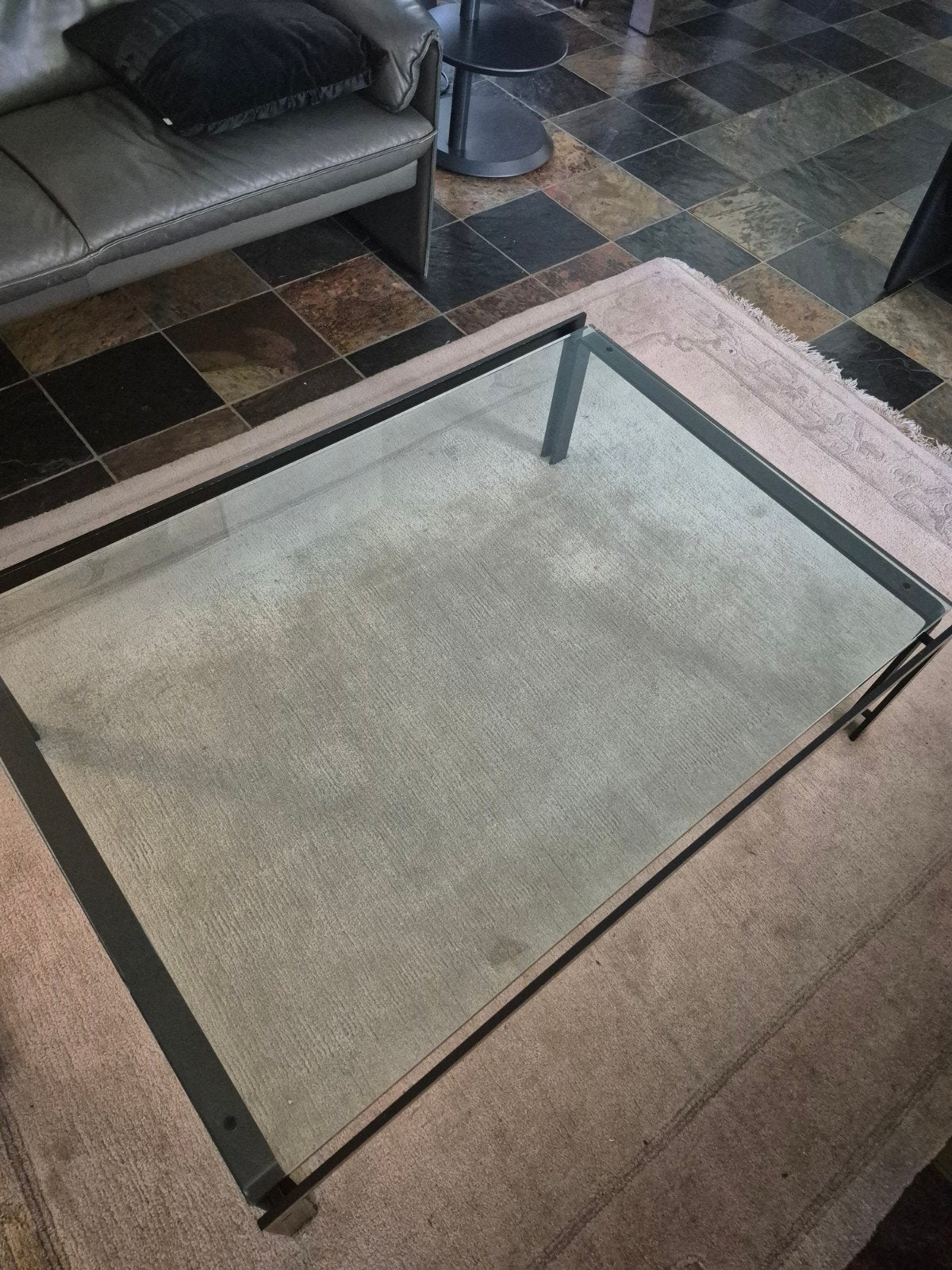 Design glazen salontafel Metaform, Ophalen, Modern design, 100 tot 150 cm, 50 tot 100 cm