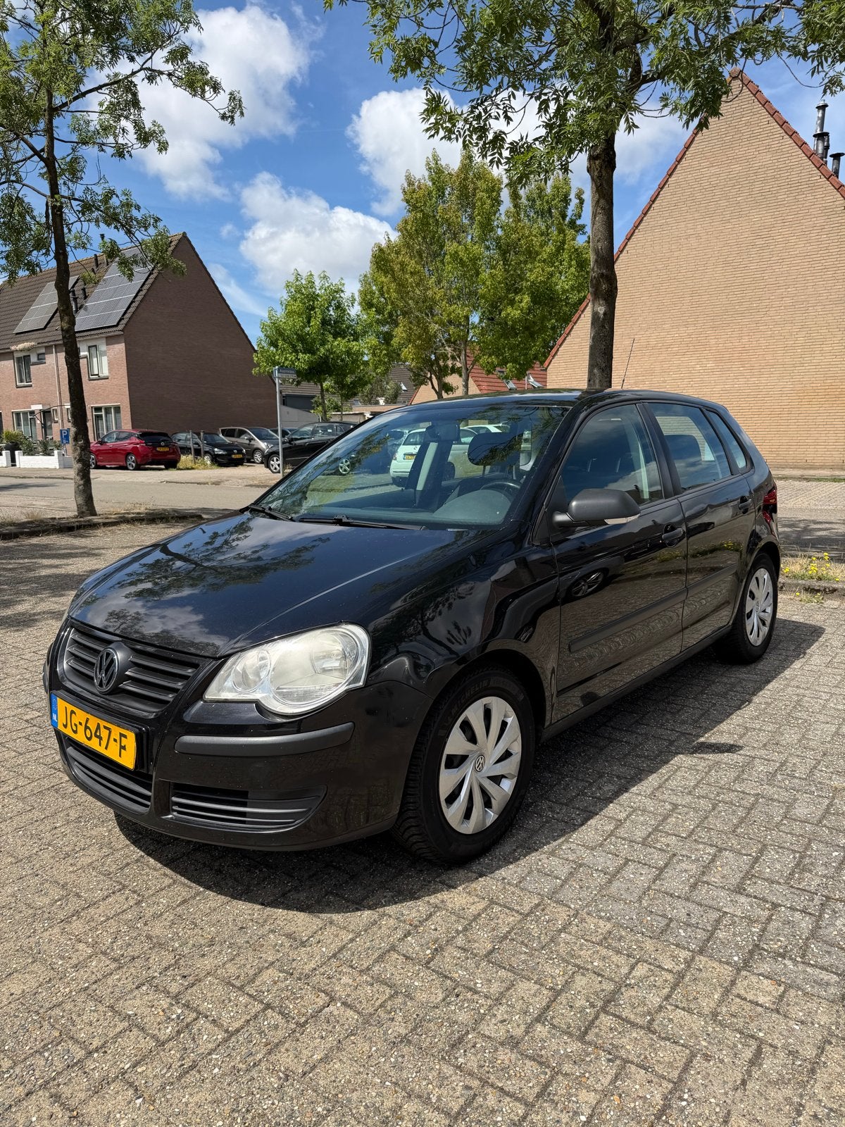 Volkswagen Polo 1.2 47KW 2006 Zwart airco nieuw apk, Auto's, Volkswagen, Voorwielaandrijving, 540 kg, 1198 cc, Zwart
