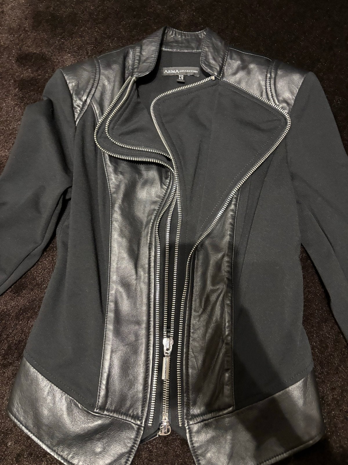 ARMA COLLECTION Leren Jasje Zwart - Maat 38/40 (M), Ophalen of Verzenden, Zo goed als nieuw, Maat 38/40 (M), Zwart