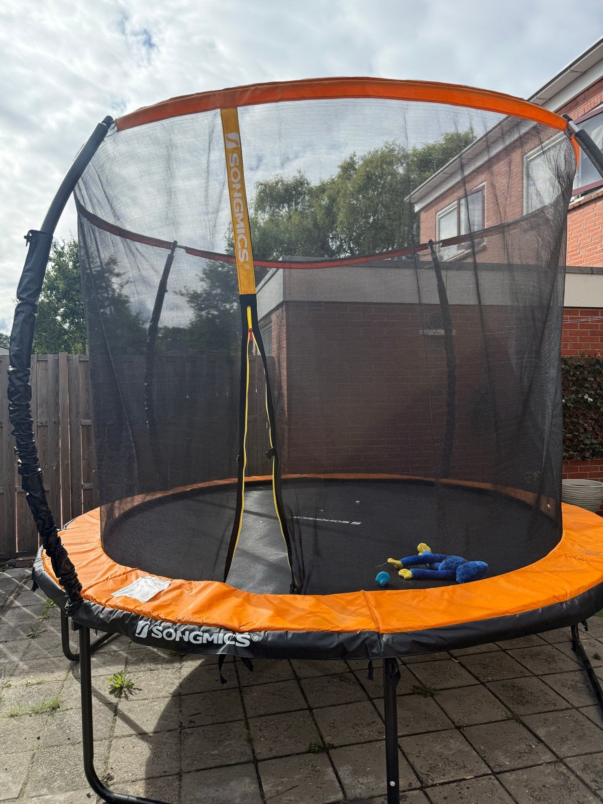Songmics Trampoline Ø 305 cm Zwart-Oranje - Zo goed als nieu, Ophalen, Zo goed als nieuw