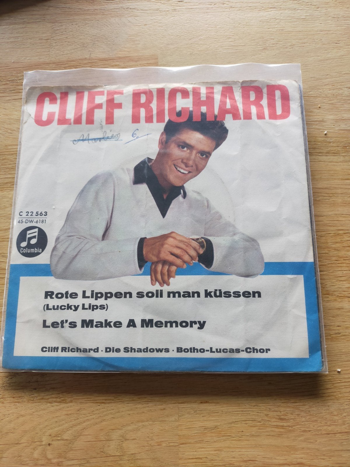 Clif Richard , Rote lippen soll man küssen, Ophalen of Verzenden