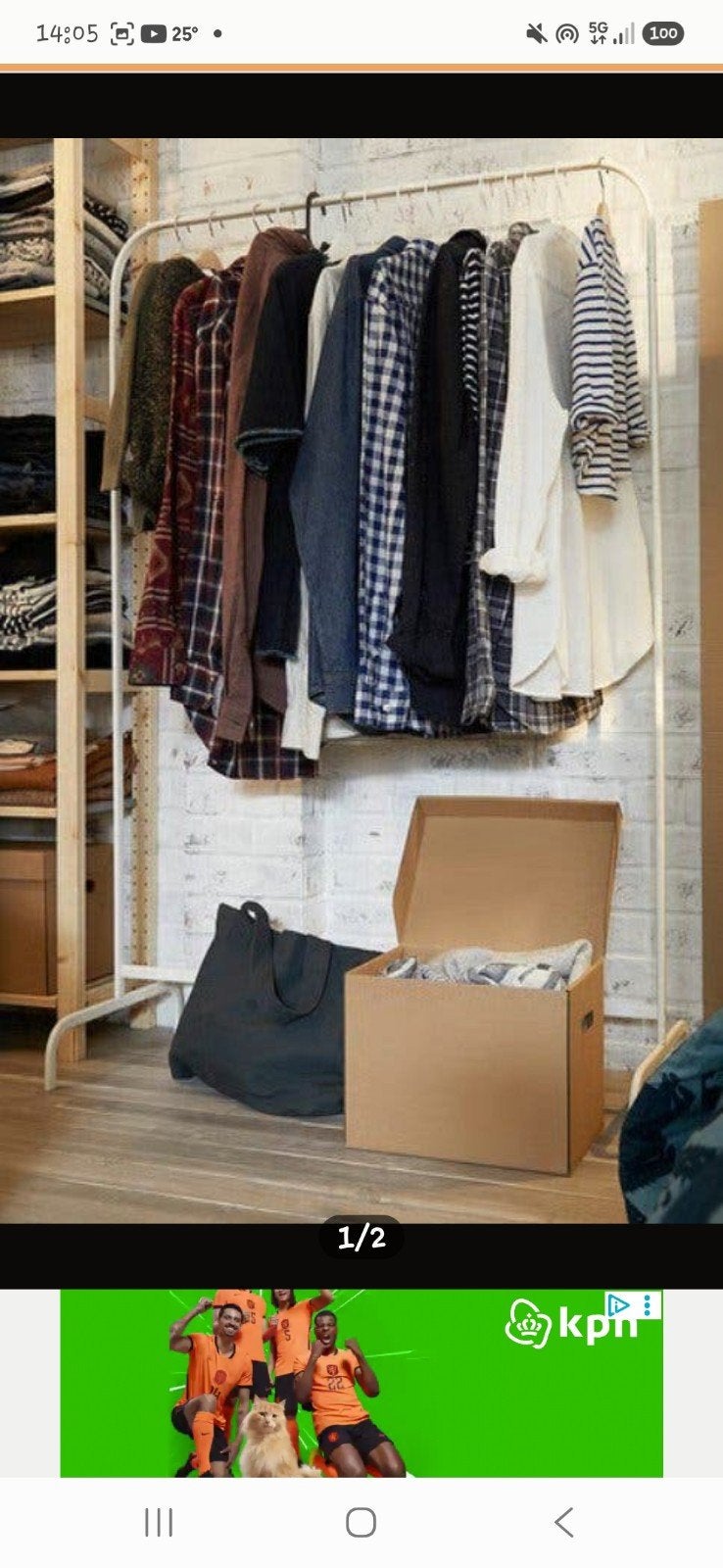 Wit metalen kledingrek van IKEA mulig, Kleding | Dames, Kledingrekken, Ophalen of Verzenden, Zo goed als nieuw