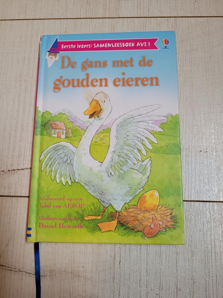 Samenleesboek: De gans met de gouden eieren, AVI1/ 6+, Ophalen, Zo goed als nieuw, Fictie algemeen