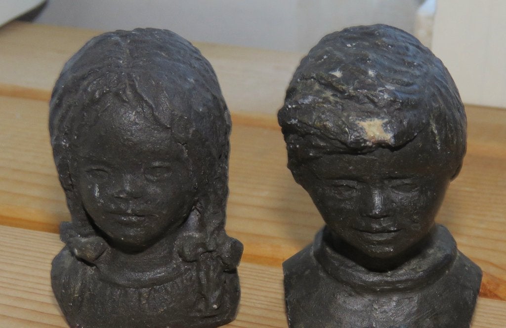 Beeldjes van kinderhoofdjes, Ophalen of Verzenden, Gebruikt, Mens