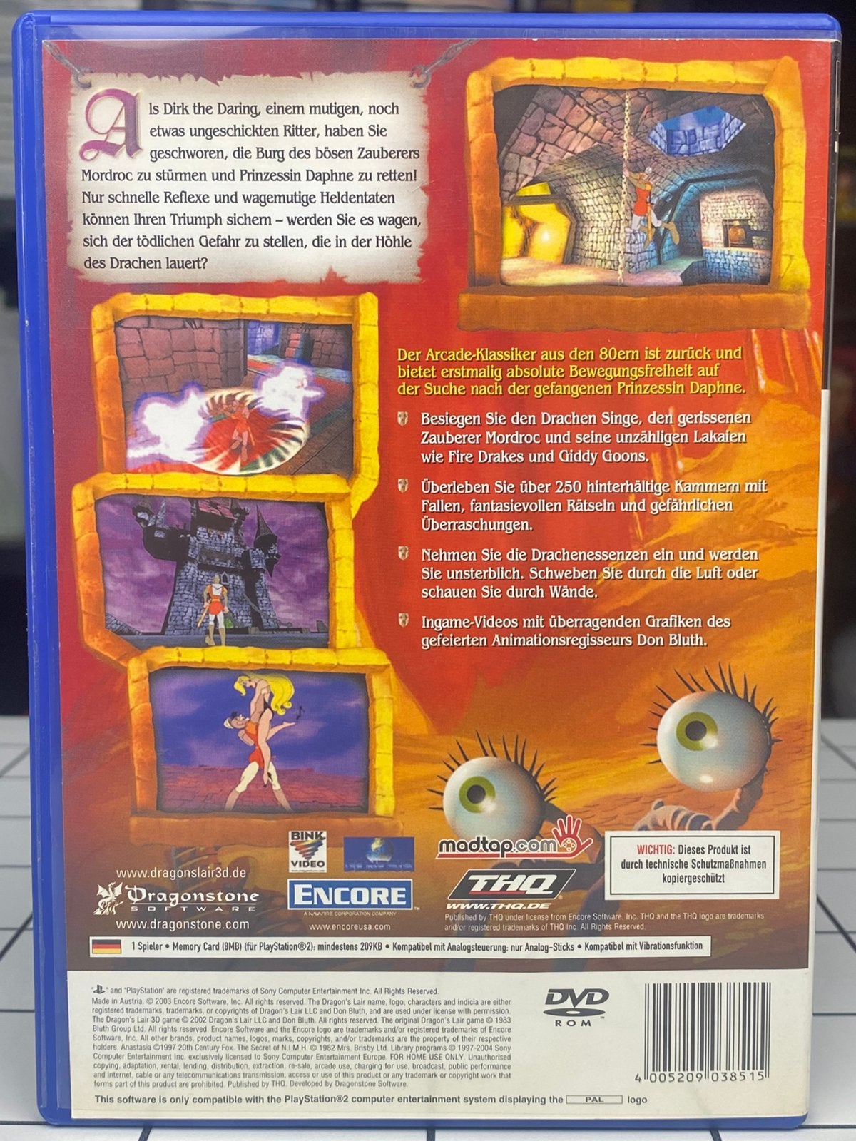 Dragon’s Lair 3D Special Edition - PS2 PlayStation 2 Game, Spelcomputers en Games, THQ, 1 speler, Ophalen of Verzenden, Zo goed als nieuw