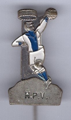 H.P.V. korfbal zilvervoetje speldje ( Z_116), Verzamelen, Speldjes, Pins en Buttons, Ophalen of Verzenden, Zo goed als nieuw, Sport