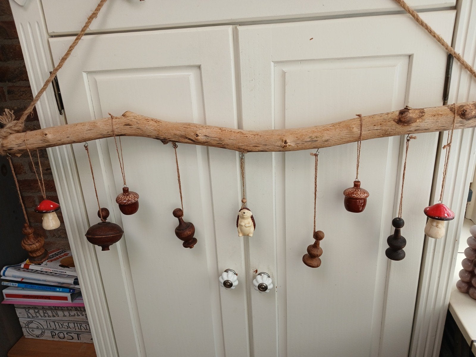 Eiken houten tak met accessoires, Ophalen of Verzenden