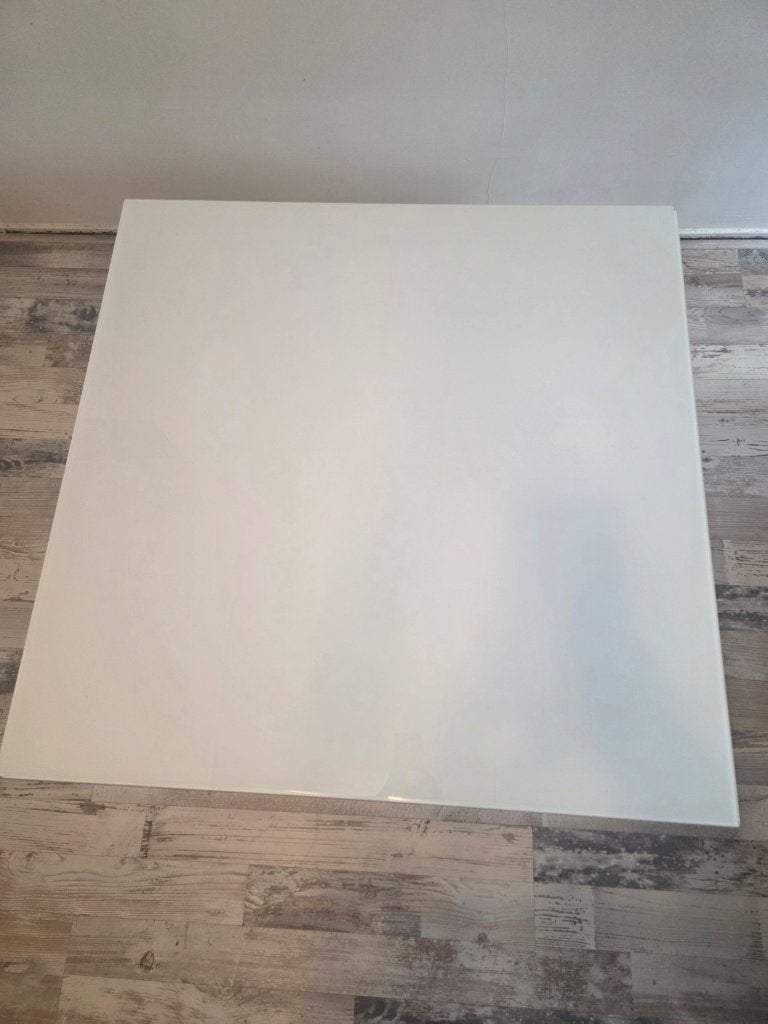 Witte hoogglans salontafel – beschadigd / opknapper, Ophalen, Gebruikt, Glans glas, Glas