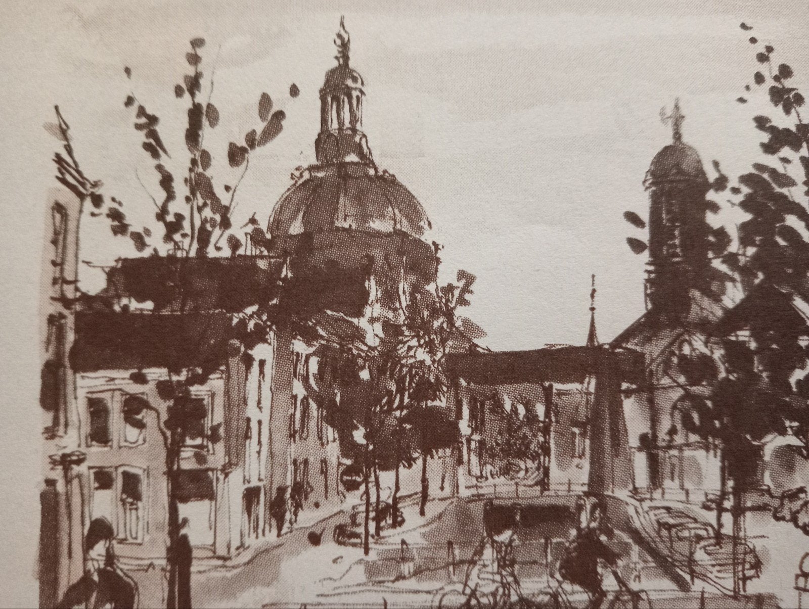 Leiden offset prent, Ophalen of Verzenden, Voor 1940, Gebruikt, Overige onderwerpen