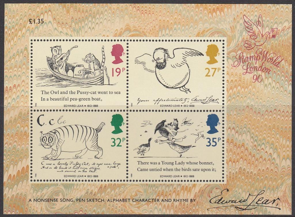 Groot-Brittannië Yvert blok 4 Stamp World London 90 postfris, Postzegels en Munten, Postzegels | Europa | UK, Ophalen of Verzenden