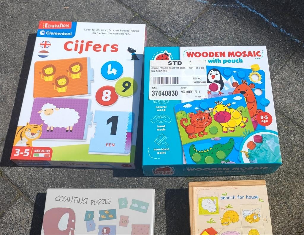 Educatief speelgoed: Cijfers, Mozaïek, Puzzels, Ophalen of Verzenden