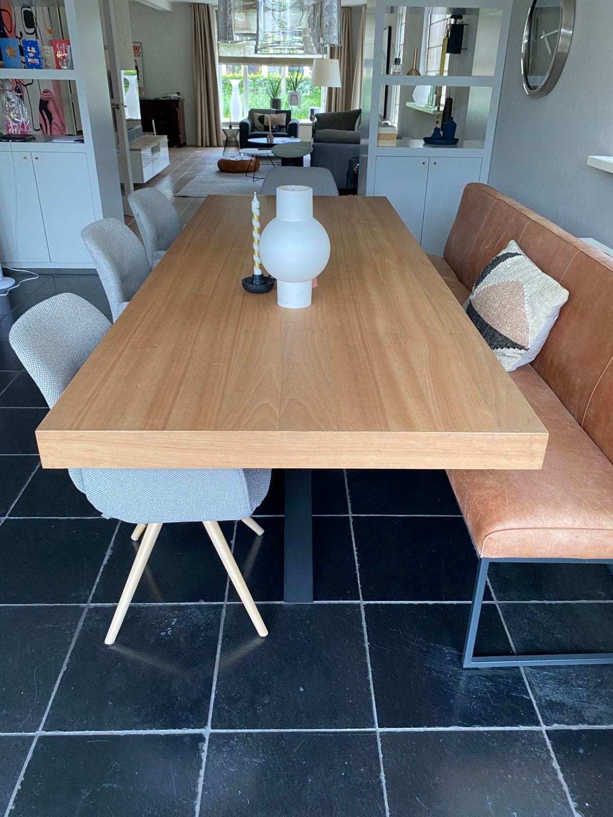 Prachtige eettafel 260x100, Ophalen, Gebruikt, 200 cm of meer, 50 tot 100 cm
