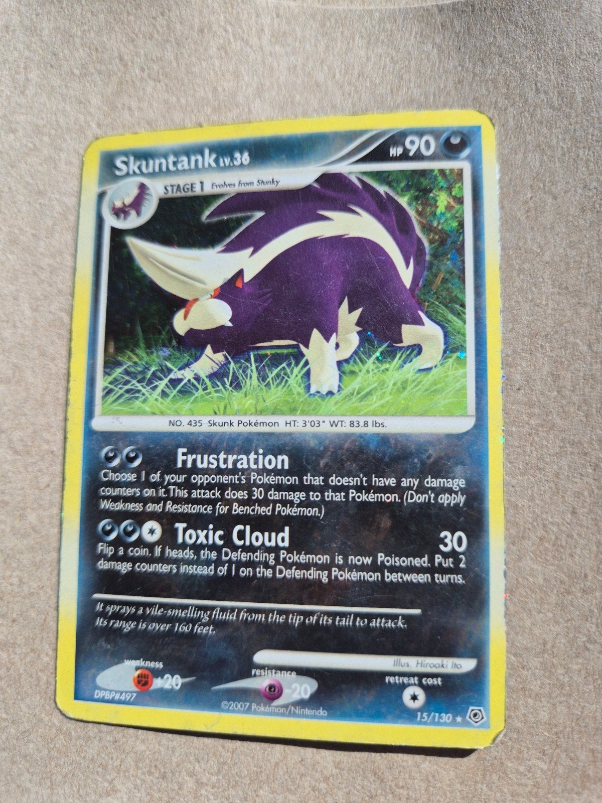 Pokémon Skuntank Lv.36 kaart - Zo goed als nieuw, Ophalen of Verzenden, Zo goed als nieuw, Losse kaart