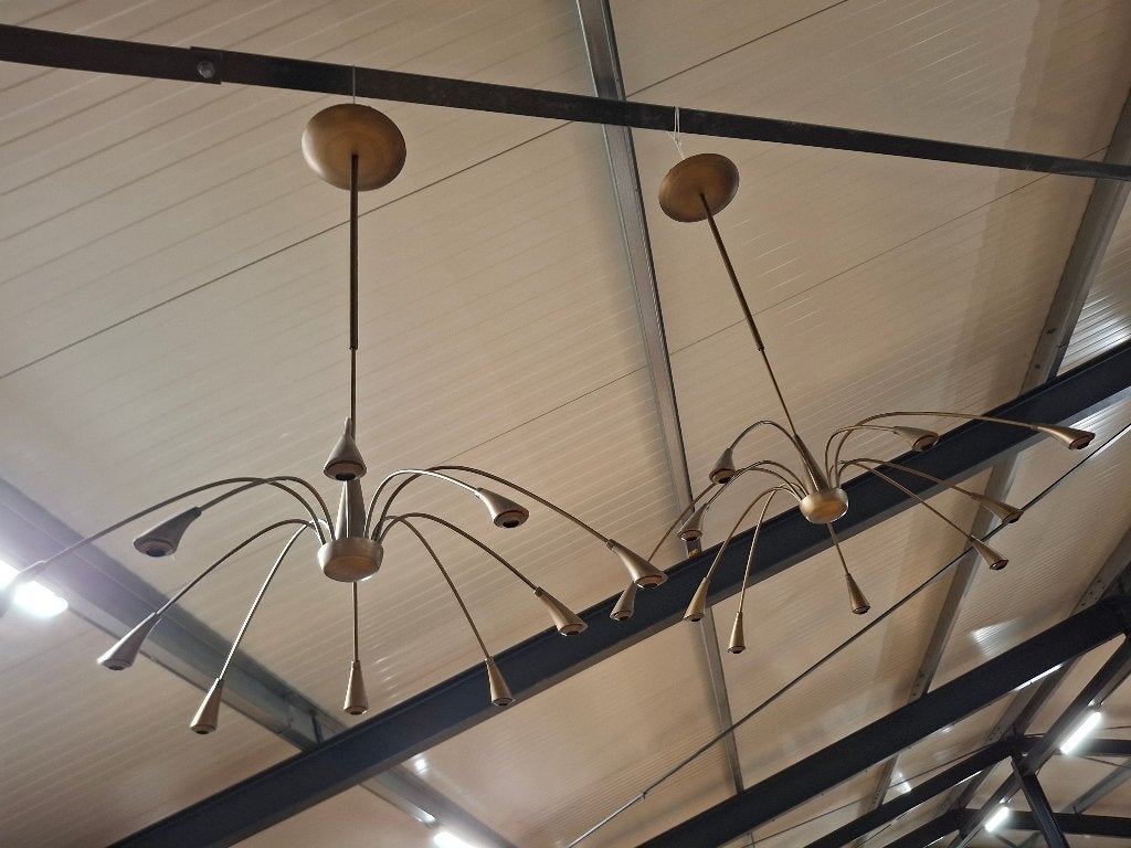 2 Sputnik Kroonluchters - Mid-Century Design, Gebruikt, Overige fittingen, Ophalen of Verzenden, Mid-century modern, Sputnik, Vintage