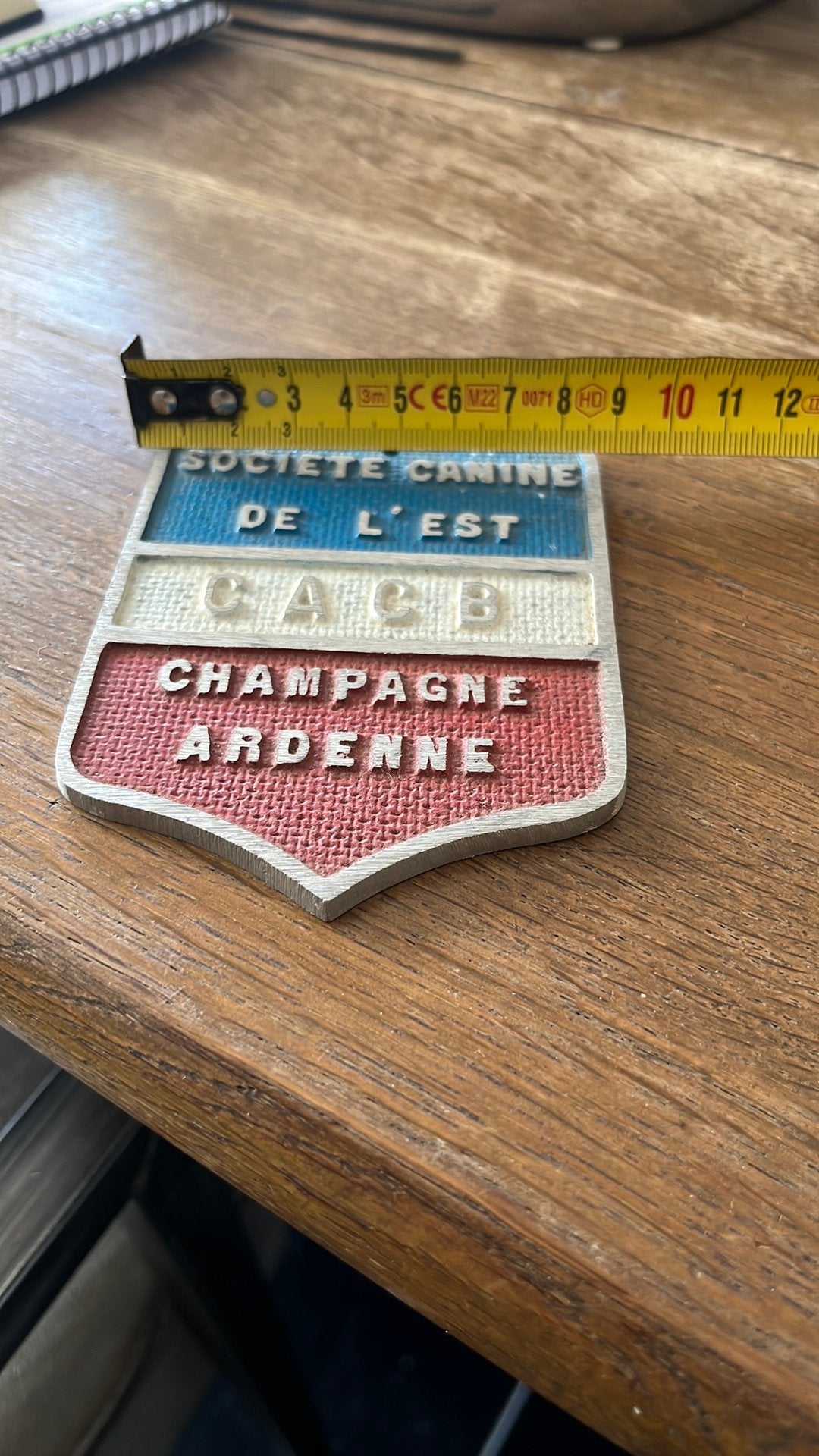 Vintage Franse honden schildje CACB (Champagne Ardenne, Ophalen of Verzenden