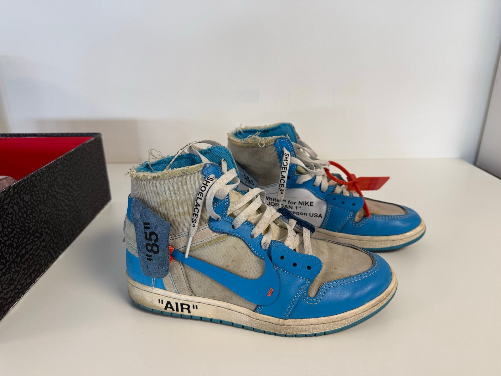 Union LA - Air Jordan 1 Retro High OG Storm Blue - Gedragen, Kleding | Heren, Ophalen, Gedragen, Blauw, Sneakers of Gympen