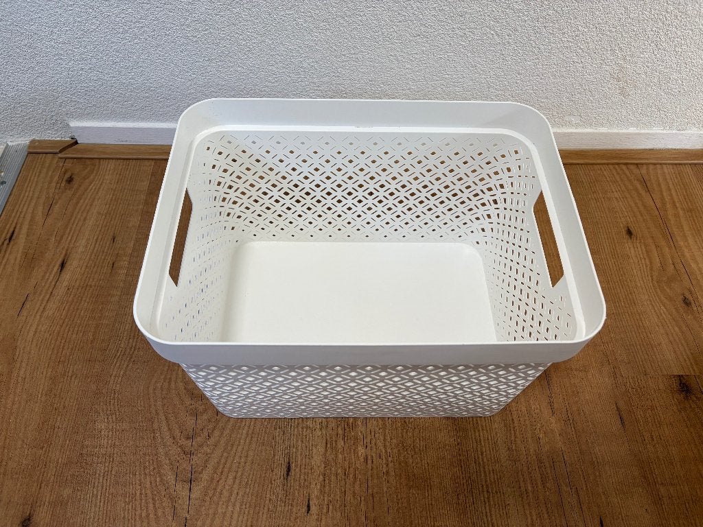 Curver opbergmand wit 4 stuks, Huis en Inrichting, Ophalen, Mand, Zo goed als nieuw, Rechthoekig