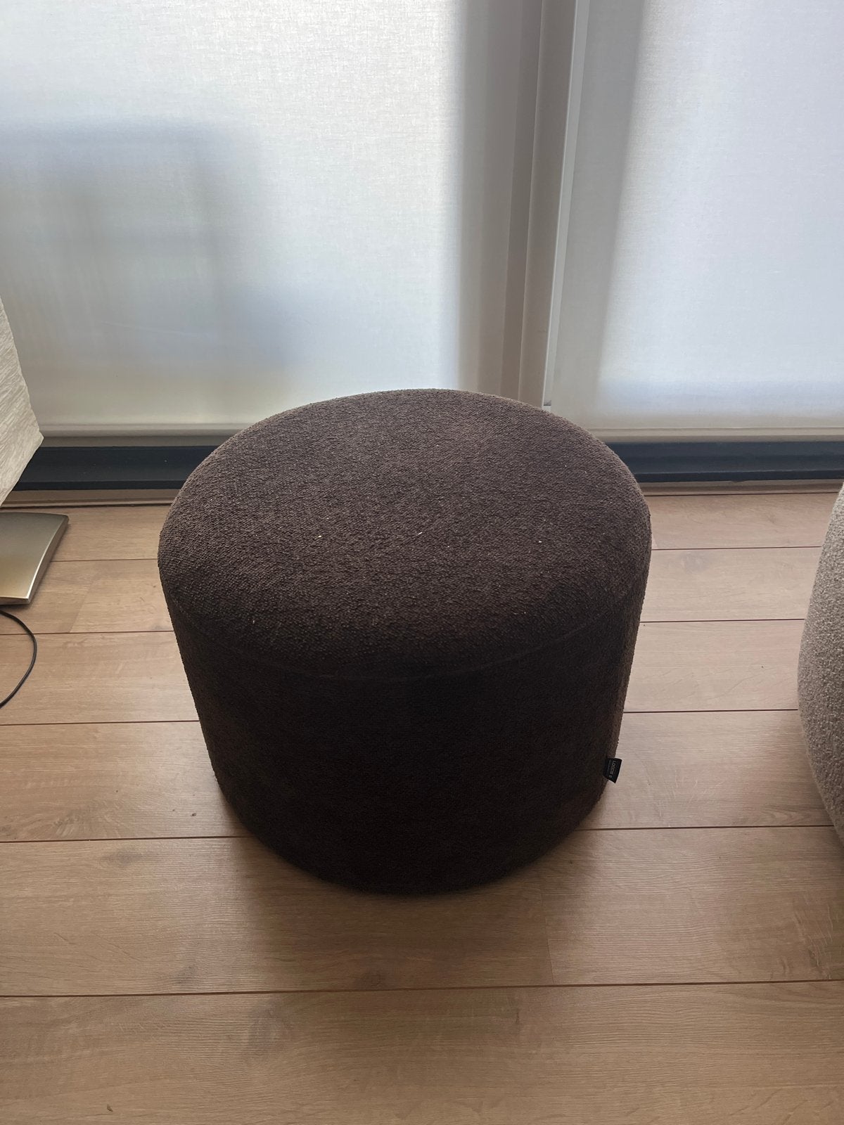 Bruine poef van LOODS 5 - Zo goed als nieuw, Minder dan 50 cm, Rond, Ophalen of Verzenden, Zo goed als nieuw