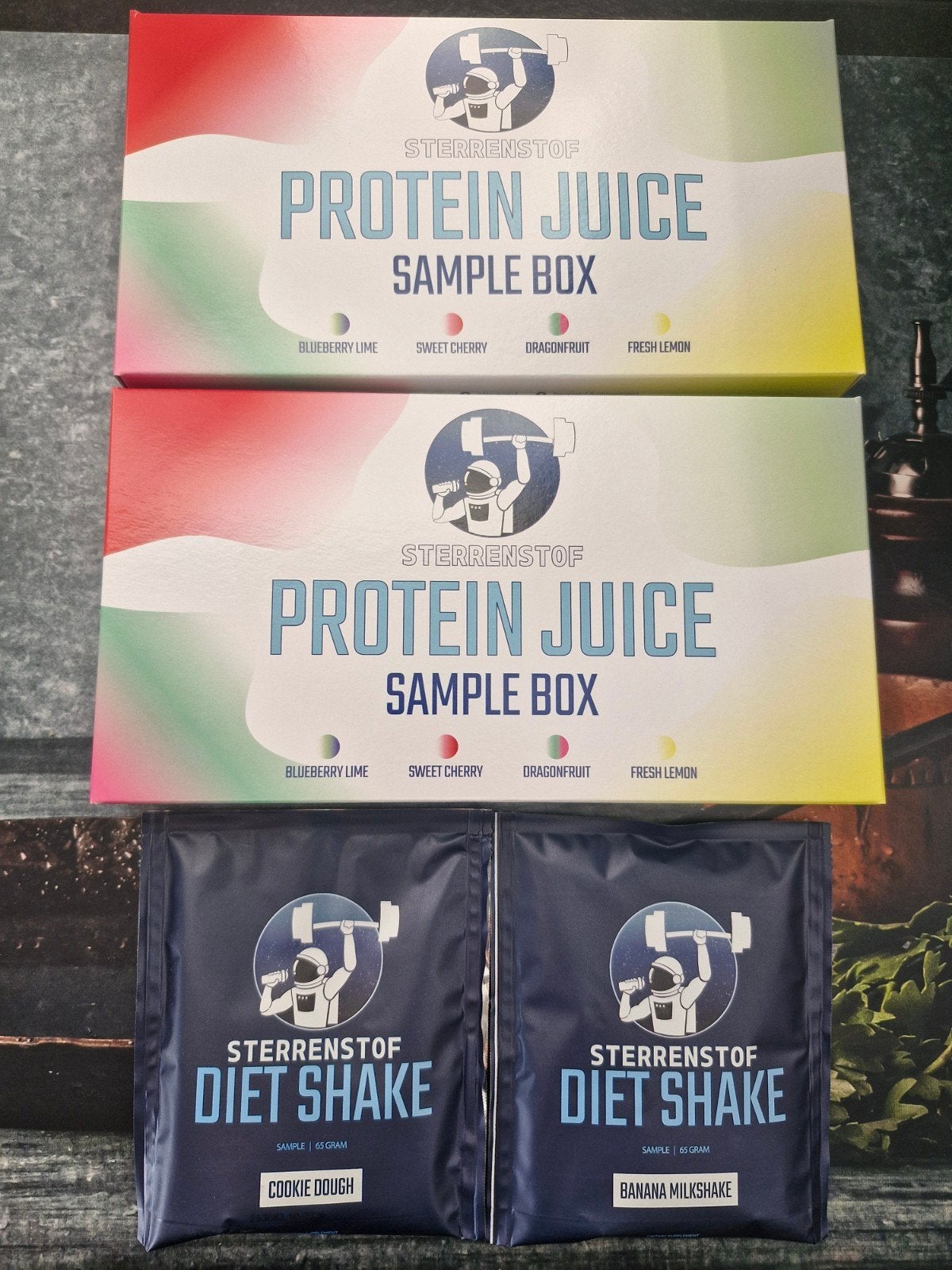 Sterrenstof Protein Juice Sample Boxen & Diet Shake Zakjes, Ophalen of Verzenden, Nieuw, Poeder of Drank